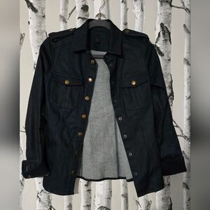 Burberry Denim Military Style Jacket Size 38 /M